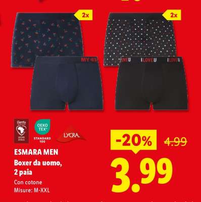esmara MEN Boxer da uomo, 2 paia