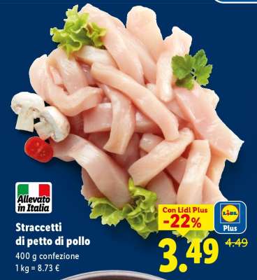 Straccetti di petto di pollo
