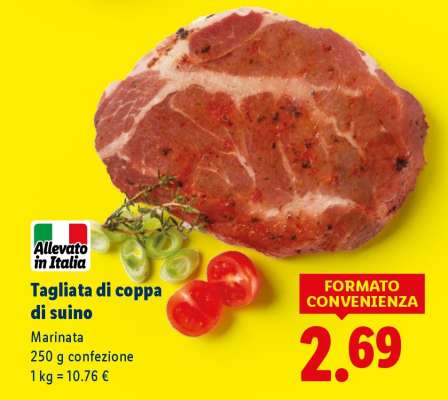 Tagliata di coppa di suino