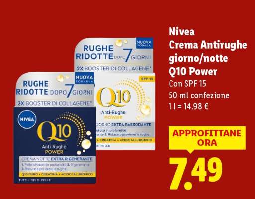 Nivea Crema Antirughe giorno/notte Q10 Power