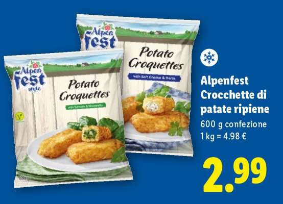 Alpenfest Crocchette di patate ripiene
