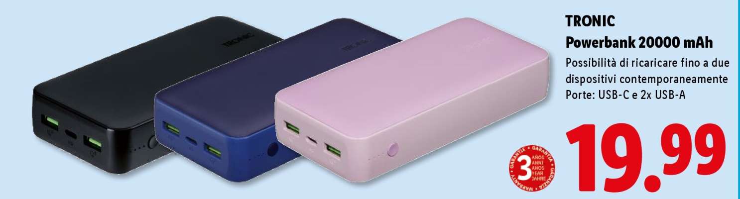 TRONIC Powerbank 20000 mAh