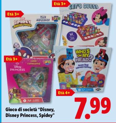 Gioco di società “Disney, Disney Princess, Spidey”