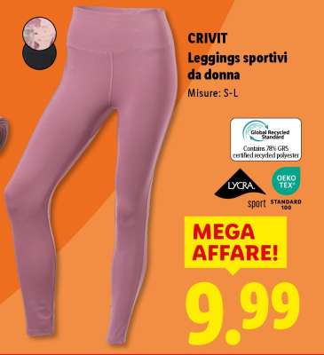 CRIVIT Leggings sportivi da donna
