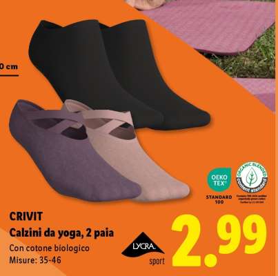 CRIVIT Calzini da yoga, 2 paia