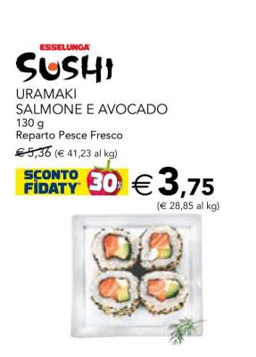 URAMAKI SALMONE E AVOCADO
