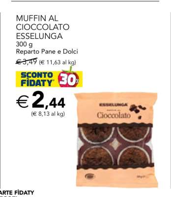 MUFFIN AL CIOCCOLATO ESSELUNGA