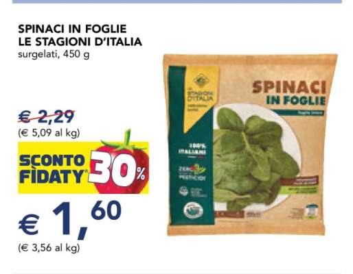 Spinaci in Foglie Le Stagioni d’Italia