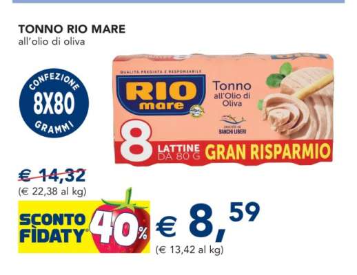 Tonno Rio Mare all'olio di oliva