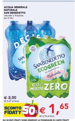 ACQUA MINERALE NATURALE SAN BENEDETTO