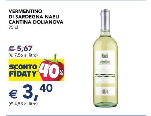 Vermentino di Sardegna Naeli Cantina Dolianova