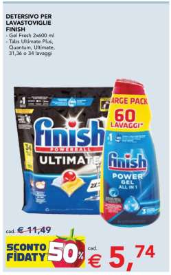 Detersivo per Lavastoviglie Finish