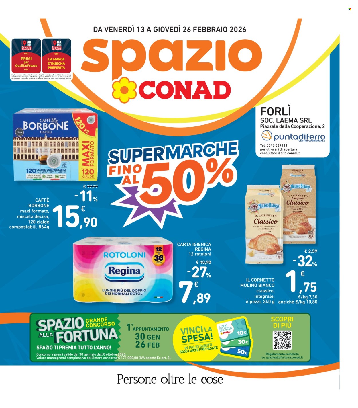 Volantino Spazio Conad - 13/2/2026 - 26/2/2026. Pagina 1