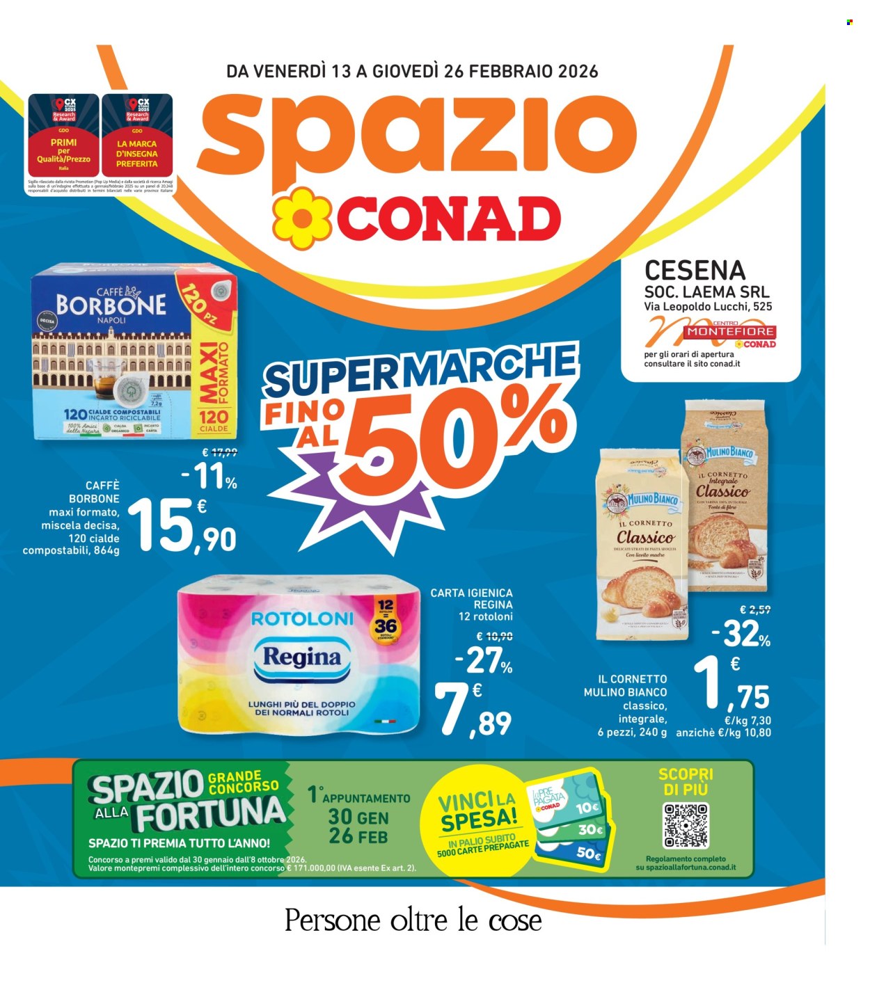 Volantino Spazio Conad - 13/2/2026 - 26/2/2026. Pagina 1