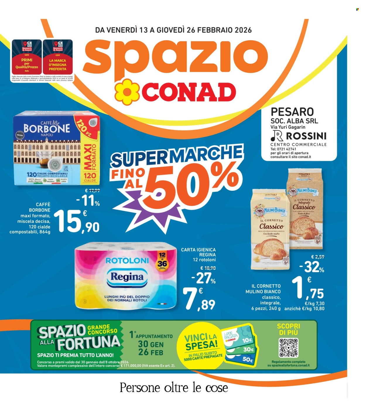 Volantino Spazio Conad - 13/2/2026 - 26/2/2026. Pagina 1