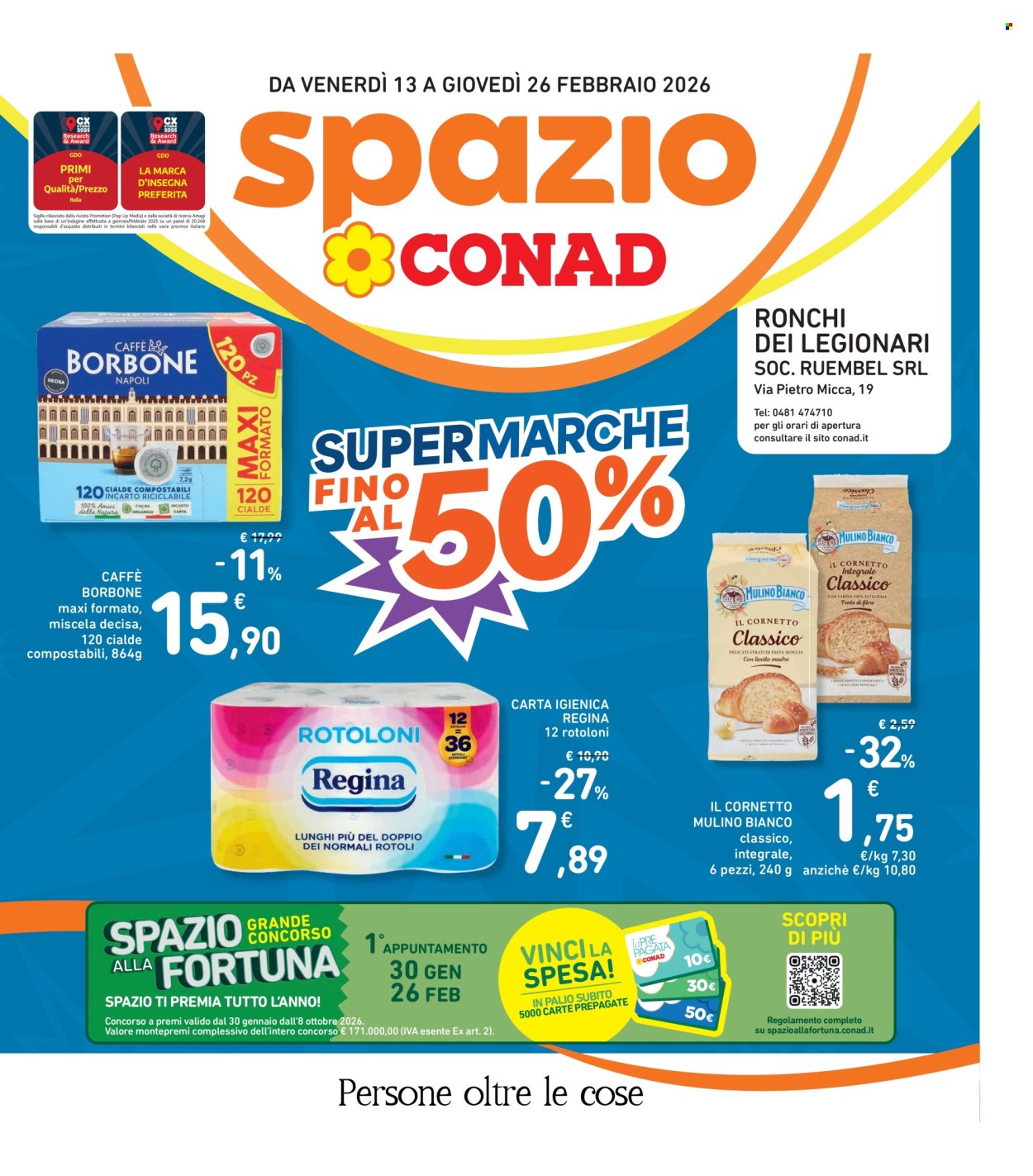 Volantino Spazio Conad - 13/2/2026 - 26/2/2026. Pagina 1