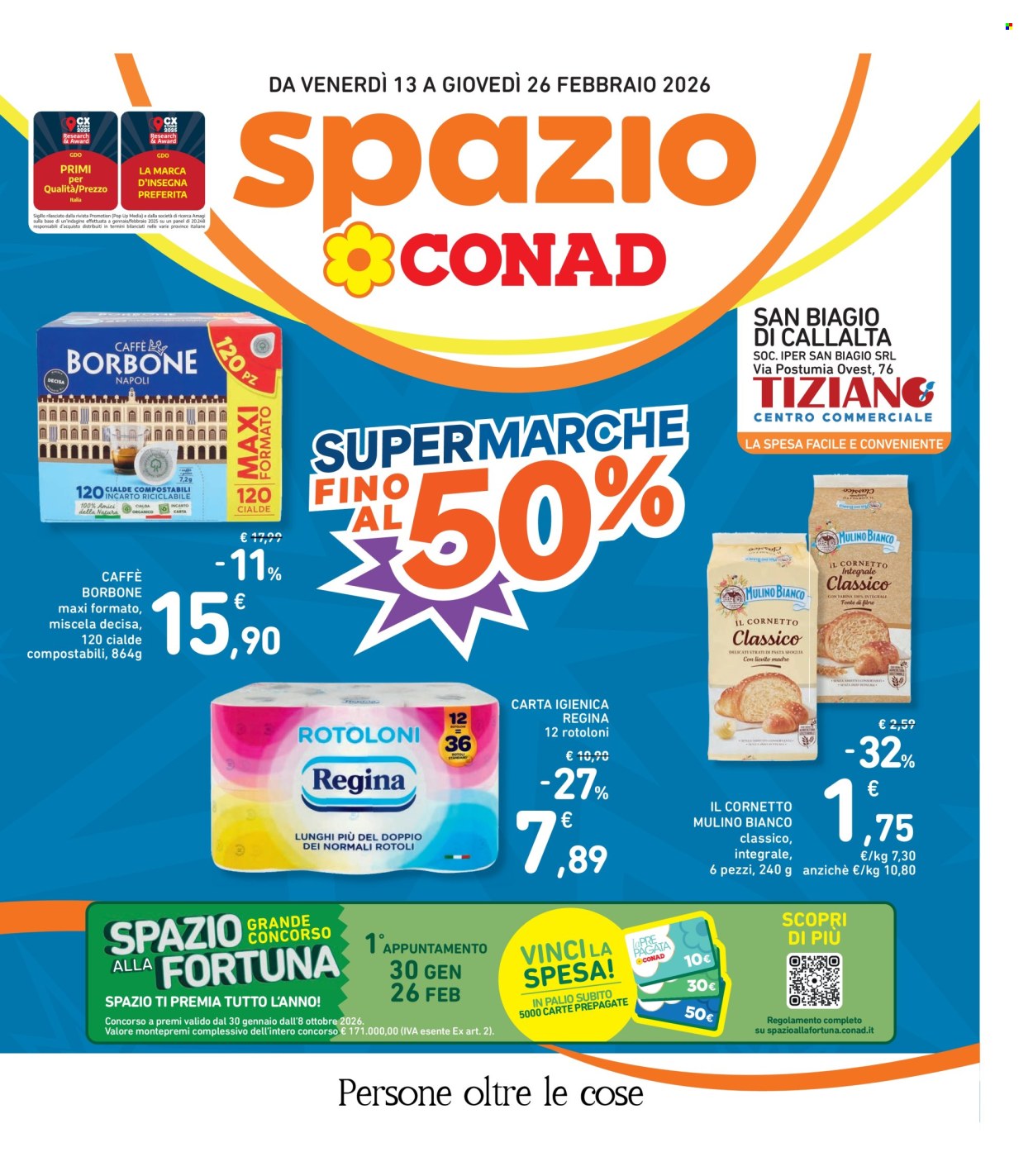 Volantino Spazio Conad - 13/2/2026 - 26/2/2026. Pagina 1