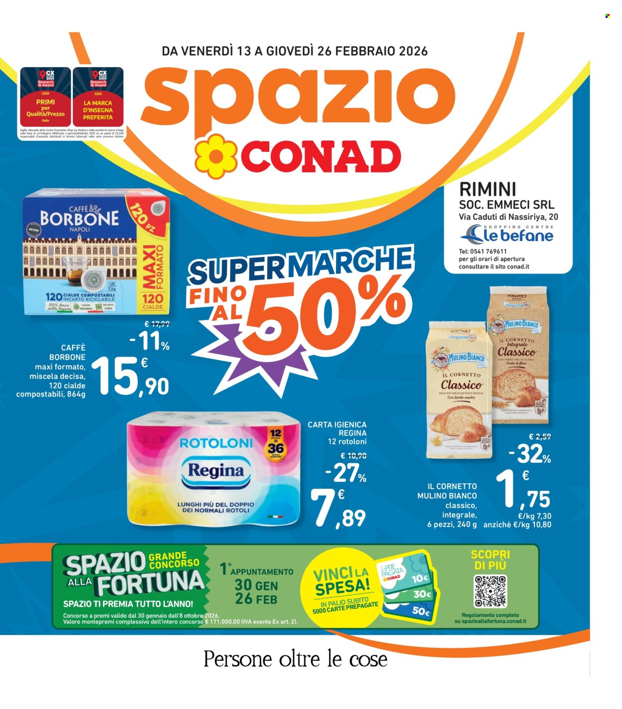 Volantino Spazio Conad - 13/2/2026 - 26/2/2026. Pagina 1