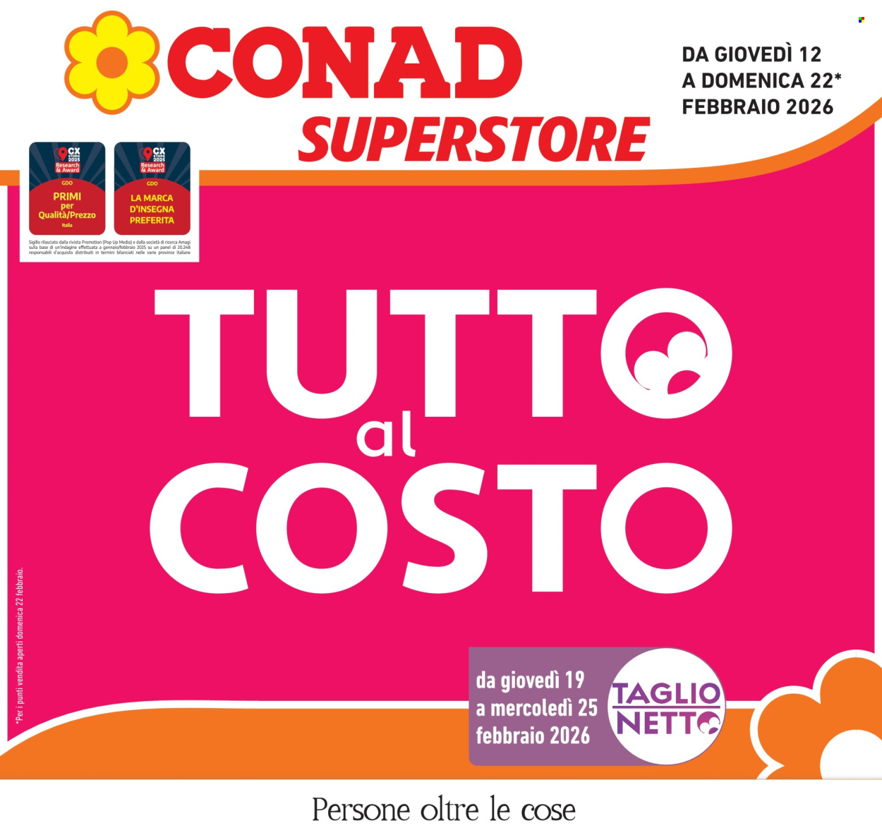 Volantino Conad Superstore - 12/2/2026 - 22/2/2026. Pagina 1