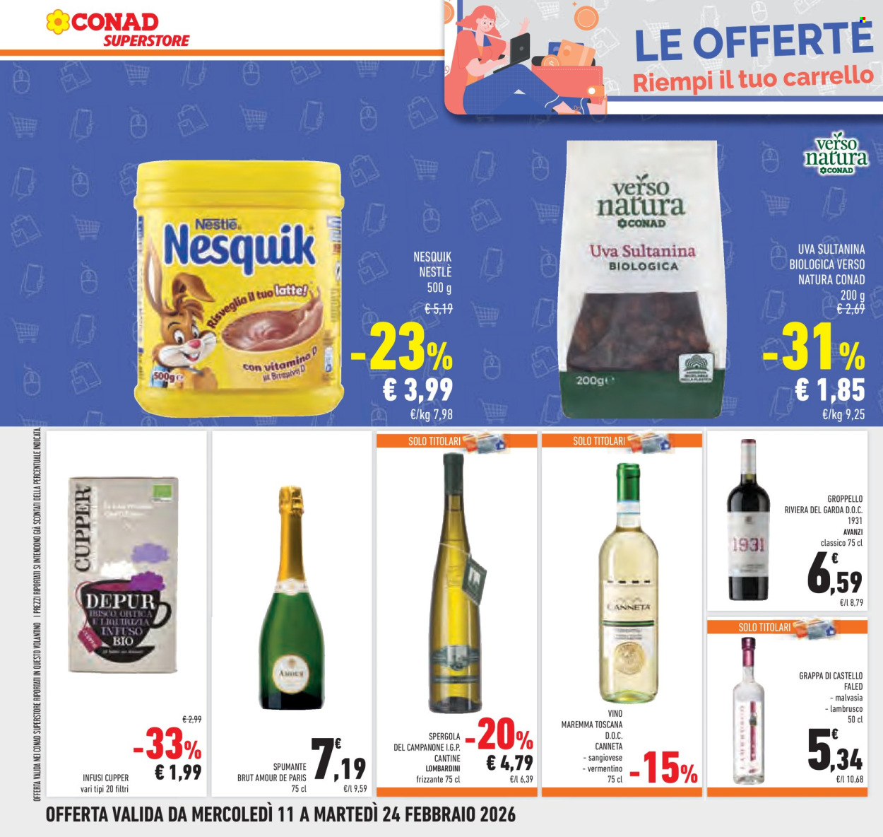 Volantino Conad Superstore - 11/2/2026 - 24/2/2026. Pagina 36