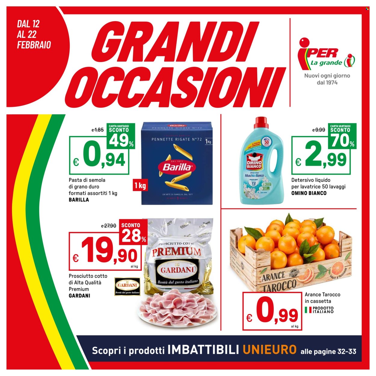 Volantino Iper, La grande i - 12/2/2026 - 22/2/2026. Pagina 1