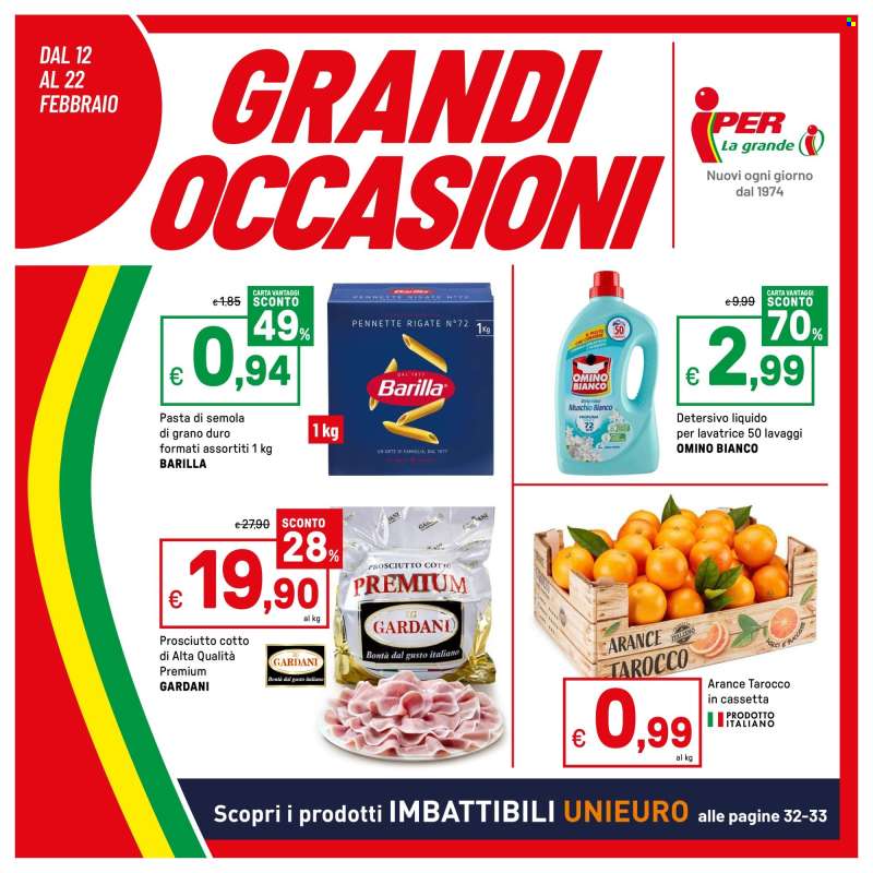 Volantino Iper, La grande i - 12/2/2026 - 22/2/2026.