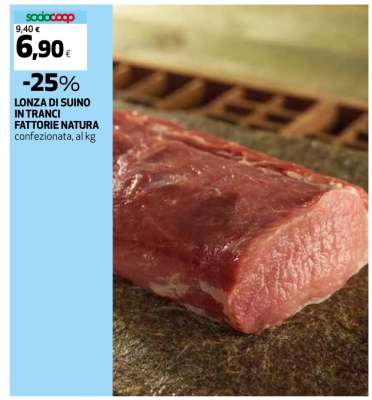 LONZA DI SUINO IN TRANCI FATTORIE NATURA