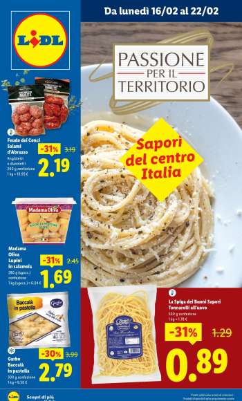Volantino Lidl - 16/2/2026 - 22/2/2026.