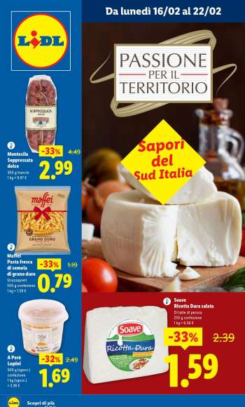 Volantino Lidl - 16/2/2026 - 22/2/2026.