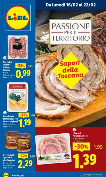 Volantino Lidl - 16/2/2026 - 22/2/2026.
