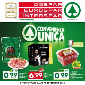 Volantino Eurospar - 13/2/2026 - 22/2/2026.