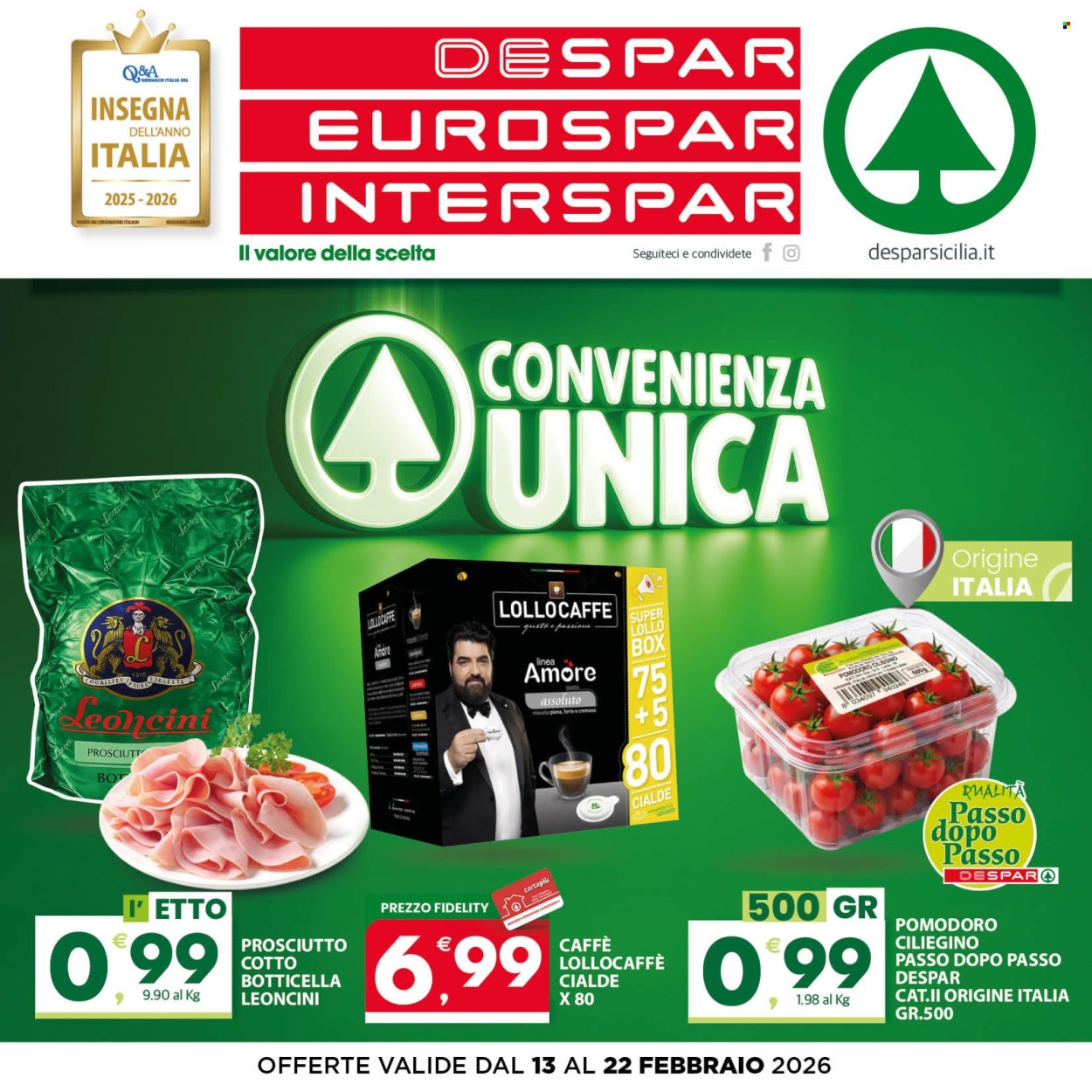 Volantino Interspar - 13/2/2026 - 22/2/2026. Pagina 1