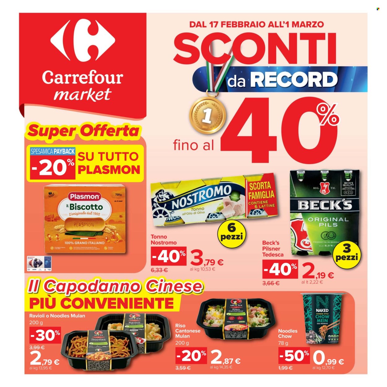 Volantino Carrefour - 17/2/2026 - 1/3/2026. Pagina 1