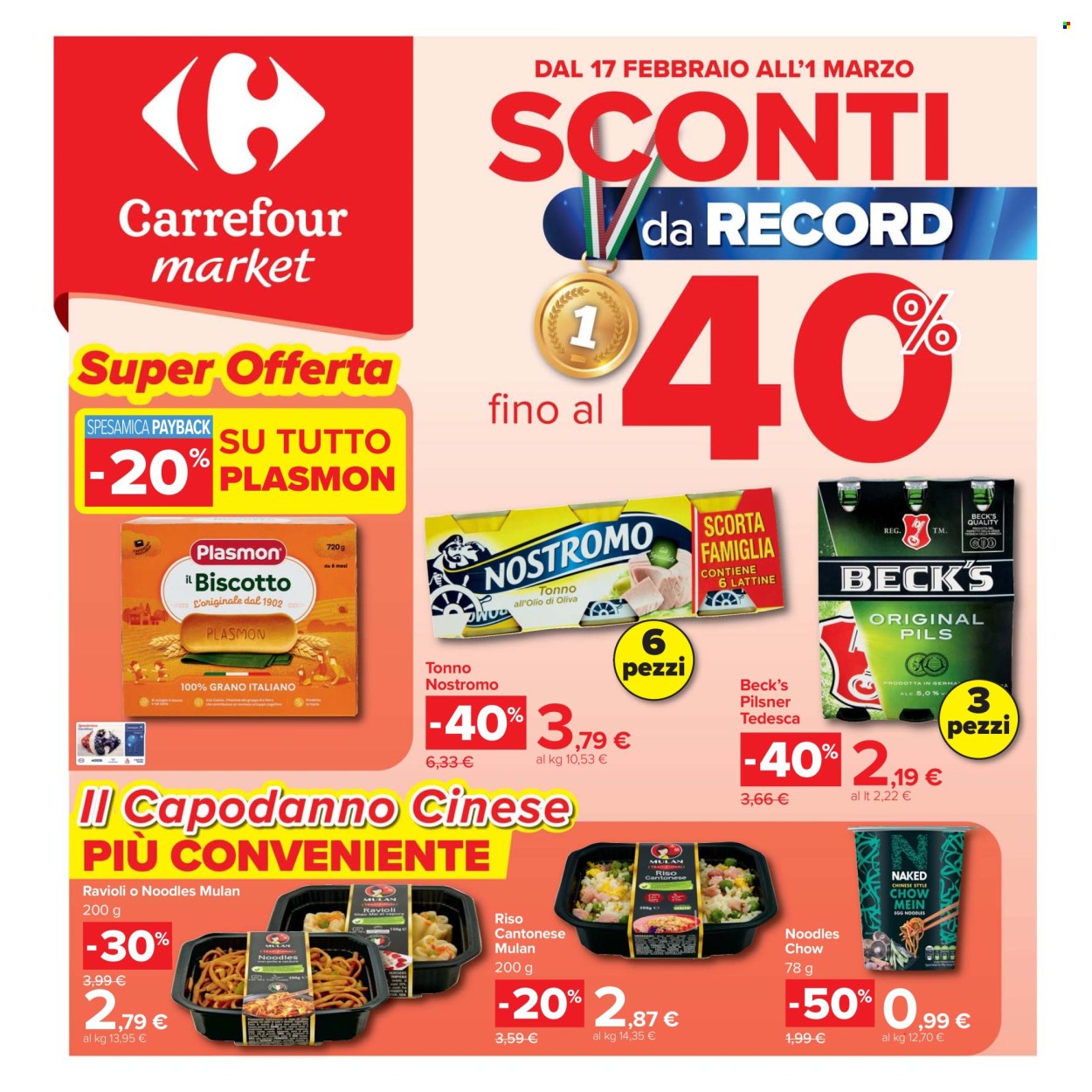 Volantino Carrefour - 17/2/2026 - 1/3/2026. Pagina 1