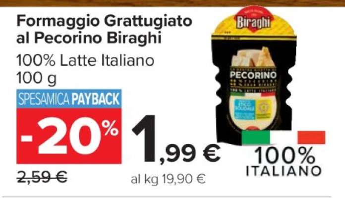 Formaggio Grattugiato al Pecorino Biraghi