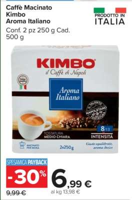 Caffè Macinato Kimbo Aroma Italiano