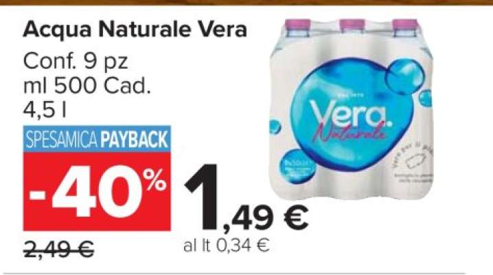 Acqua naturale VERA