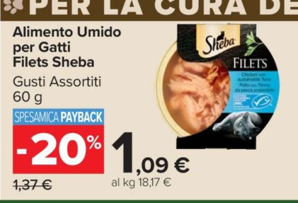 Alimento umido per gatti Filets Sheba