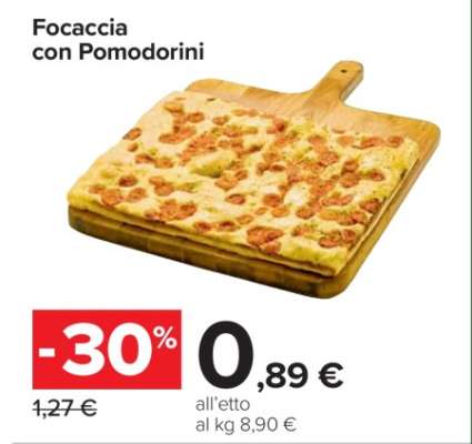 FOCACCIA CON POMODORINI