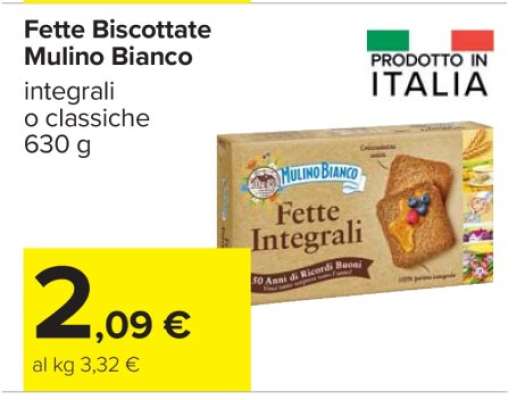 Fette Biscottate Mulino Bianco