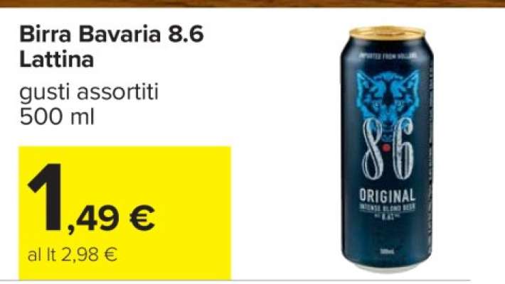 Birra Bavaria 8.6 Lattina