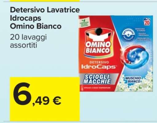 Detersivo Lavatrice Idrocaps Omino Bianco
