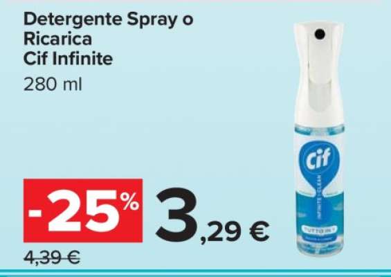 Detergente Spray o Ricarica Cif Infinite