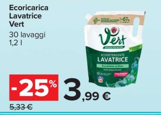 Ecoricarica Lavatrice Vert
