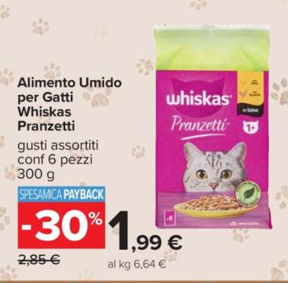 Alimento Umido per Gatti Whiskas Pranzetti