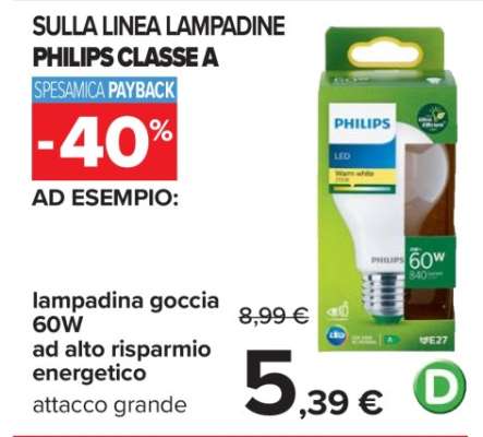 lampadina goccia 60W