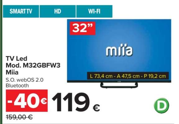 TV Led Mod. M32GBFW3 Miia