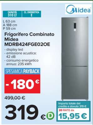 Frigorifero Combinato Midea MDRB424FGE02OE