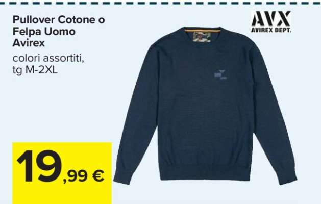 Pullover Cotone o Felpa Uomo Avirex