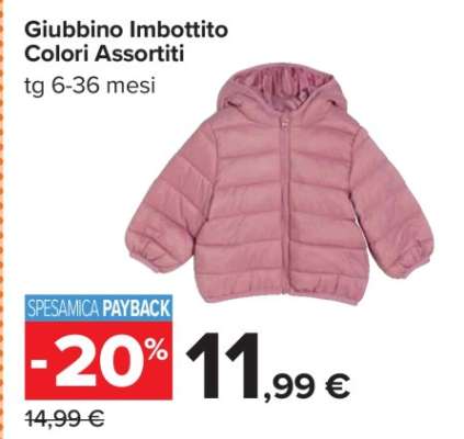 Giubbino Imbottito Colori Assortiti
